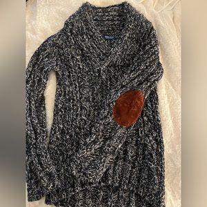 Zara Young- Marl knit chunky sweater with Shawl collar